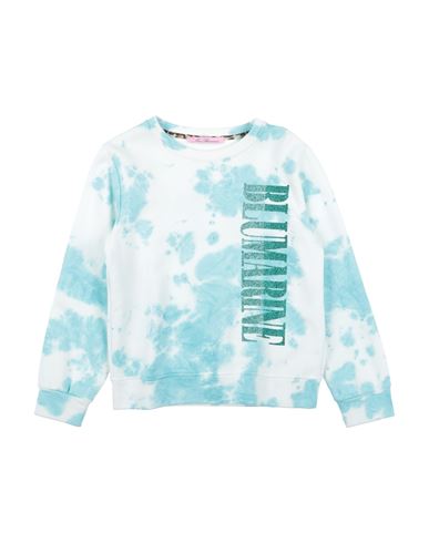Miss Blumarine Toddler Girl Sweatshirt Turquoise Size 6 Cotton In Blue