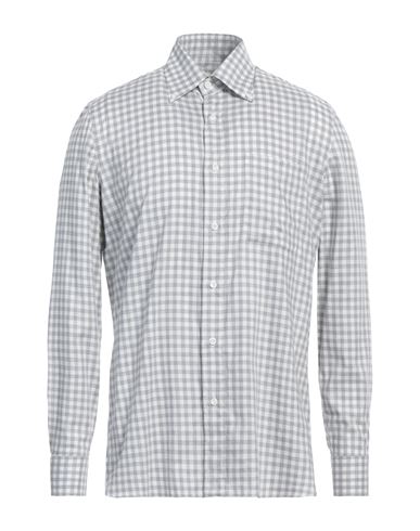 Shop Luigi Borrelli Napoli Man Shirt Grey Size 17 ½ Cotton