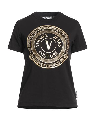 Versace Jeans Couture Woman T-shirt Black Size Xl Cotton