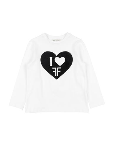 Fracomina Mini Babies'  Toddler Girl T-shirt White Size 5 Cotton, Elastane