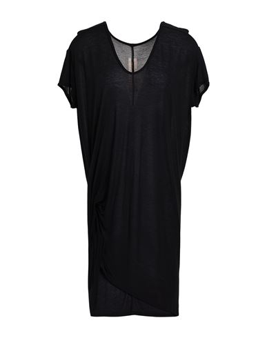 Rick Owens Woman T-shirt Black Size 6 Viscose, Silk In Black