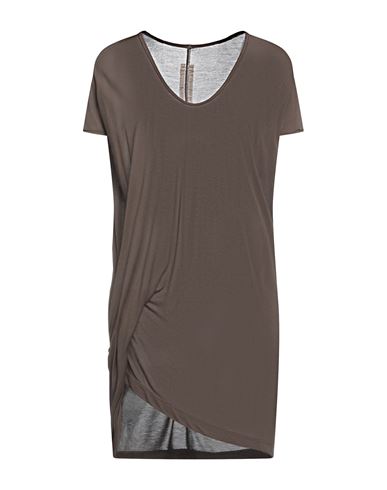 Rick Owens Woman T-shirt Dove Grey Size 6 Viscose, Silk