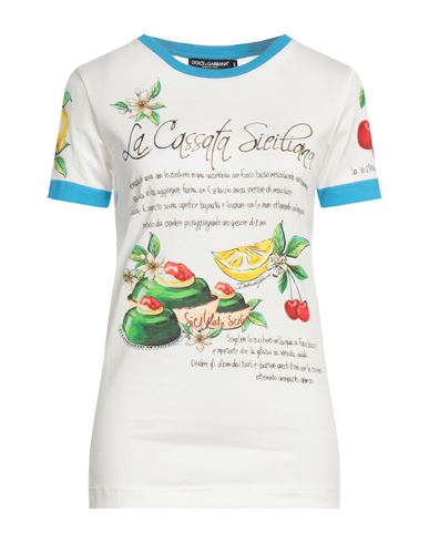 Shop Dolce & Gabbana Woman T-shirt White Size 8 Cotton