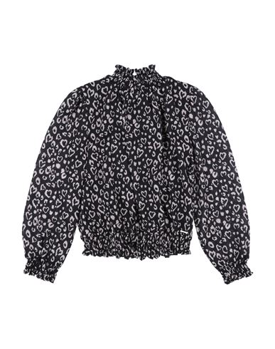 Fracomina Mini Toddler Girl Top Black Size 7 Polyester In Black