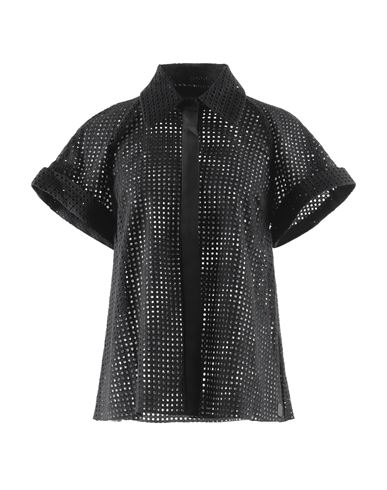 Frankie Morello Woman Shirt Black Size 10 Cotton