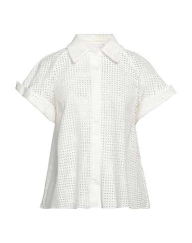Frankie Morello Woman Shirt White Size 6 Cotton