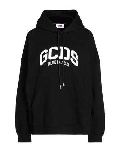 Shop Gcds Woman Sweatshirt Black Size Xl Cotton