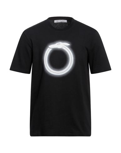 Trussardi Man T-shirt Black Size 3xl Cotton