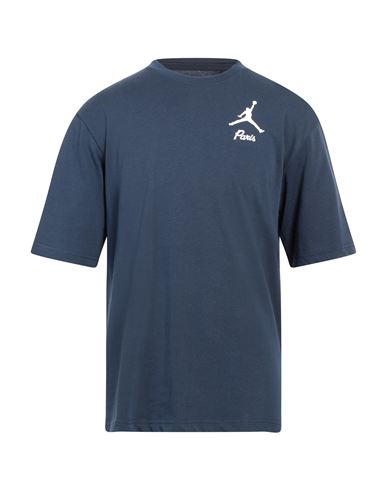 Jordan Man T-shirt Navy Blue Size L Cotton