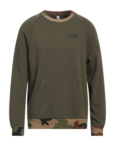 Moschino Man Sweatshirt Military Green Size M Cotton, Elastane