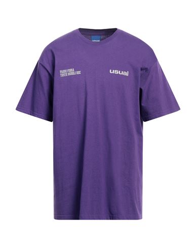 Usual Man T-shirt Purple Size Xl Cotton
