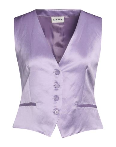 P.a.r.o.s.h P. A.r. O.s. H. Woman Tailored Vest Lilac Size L Viscose, Linen In Purple
