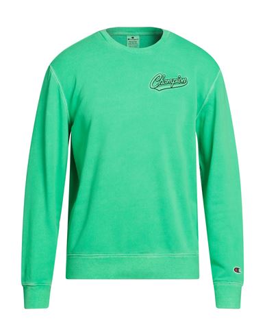 Champion Man Sweatshirt Green Size Xs Cotton, Polyester