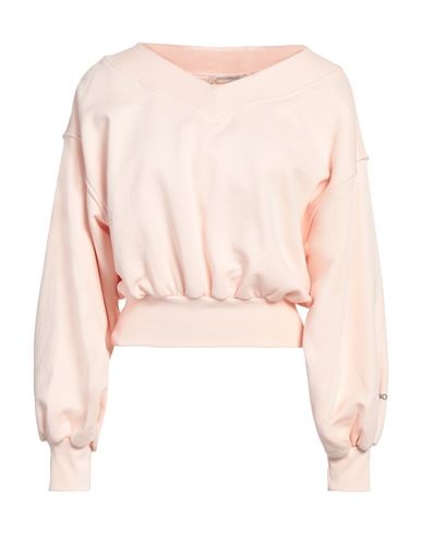 Hinnominate Woman Sweatshirt Light Pink Size M Cotton, Elastane