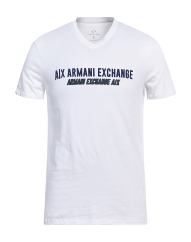 Armani Exchange Man T-shirt White Size L Cotton