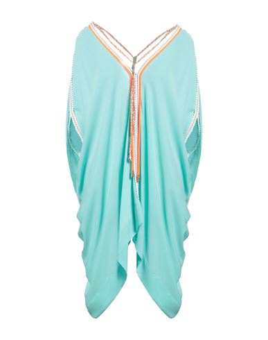AMO AMOË WOMAN MINI DRESS TURQUOISE SIZE S SILK 