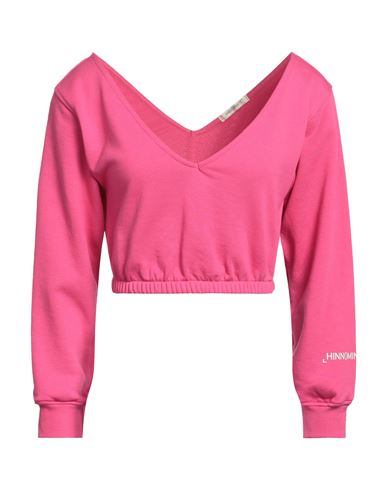 Hinnominate Woman Sweatshirt Fuchsia Size Xs Cotton, Elastane In Pink