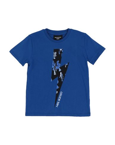 Neil Barrett Babies'  Toddler Boy T-shirt Blue Size 6 Cotton