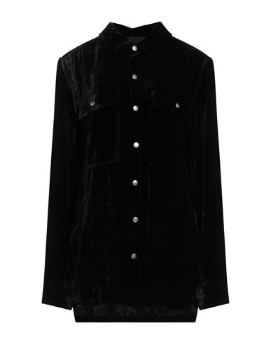 Rick Owens Woman Shirt Black Size 2 Viscose, Silk In Black