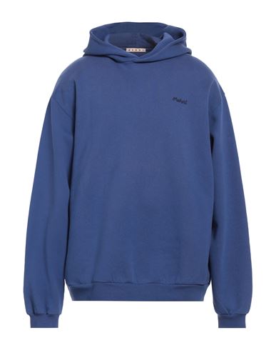 Shop Marni Man Sweatshirt Bright Blue Size 40 Cotton