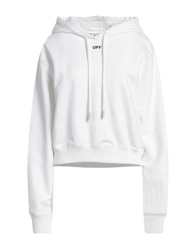Off-white Woman Sweatshirt White Size Xs Organic Cotton, Elastane