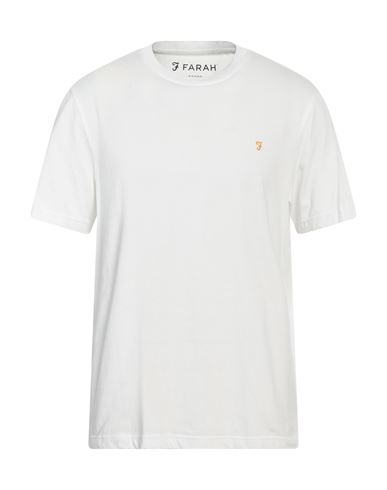 Farah Man T-shirt White Size M Organic Cotton