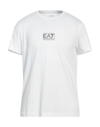 Ea7 Man T-shirt White Size 3xl Cotton