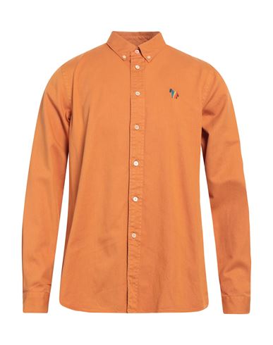 Ps By Paul Smith Ps Paul Smith Man Shirt Orange Size Xl Organic Cotton