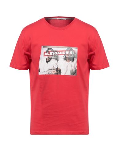 Grey Daniele Alessandrini Man T-shirt Red Size Xxl Cotton