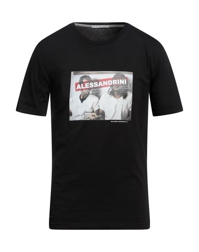 Grey Daniele Alessandrini Man T-shirt Black Size Xxl Cotton