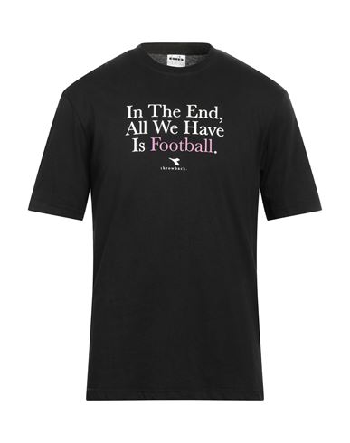 Diadora Man T-shirt Black Size L Cotton