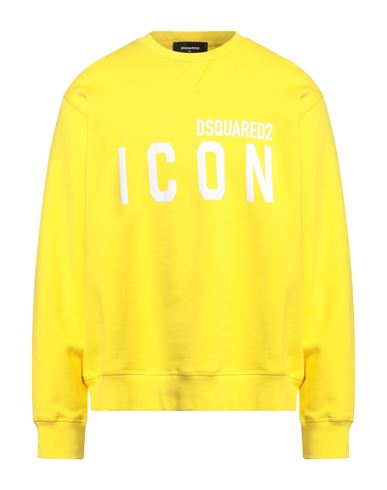 Dsquared2 Man Sweatshirt Yellow Size Xl Cotton
