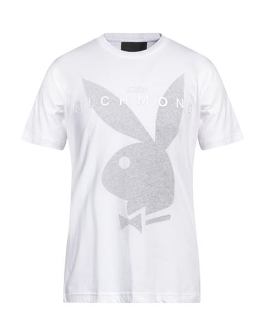John Richmond X Playboy Man T-shirt White Size L Cotton