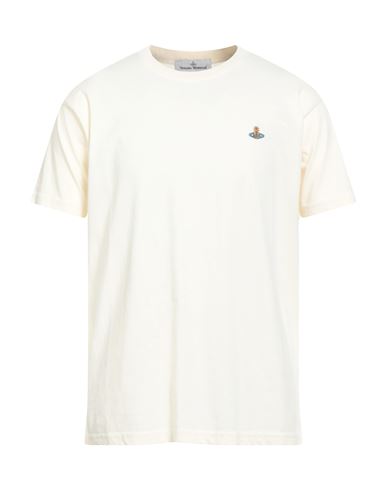 Vivienne Westwood Man T-shirt Cream Size M Organic Cotton In White