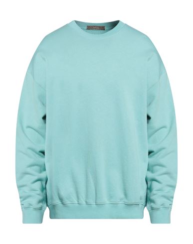Mint Man Sweatshirt Turquoise Size L Cotton In Blue