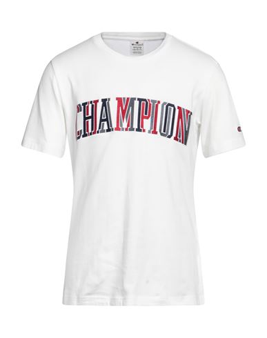 Champion Man T-shirt White Size L Cotton