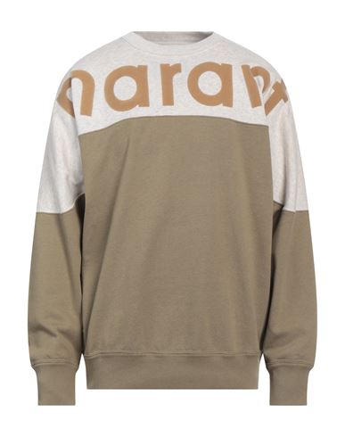 Shop Isabel Marant Man Sweatshirt Khaki Size Xl Cotton, Polyester, Polyamide In Beige