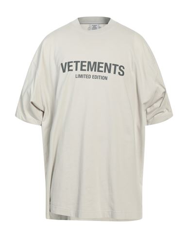 Vetements Man T-shirt Light Grey Size Xs Cotton