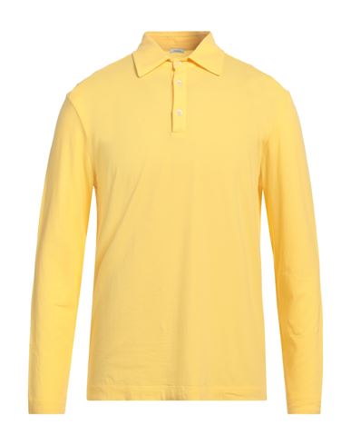 Malo Man Polo Shirt Marigold Size 40 Cotton, Elastane In Yellow