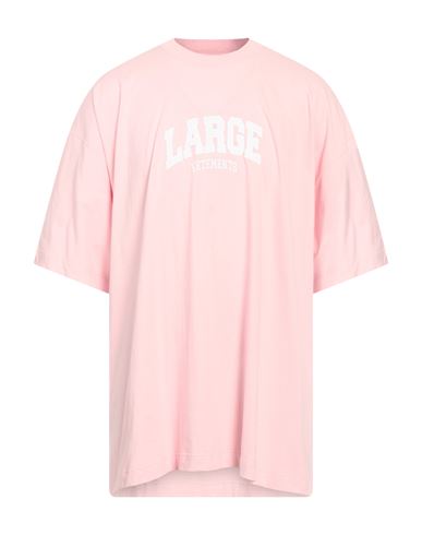 Vetements Man T-shirt Pink Size Onesize Cotton