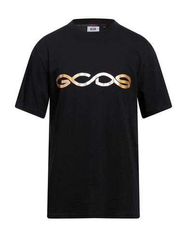 Shop Gcds Man T-shirt Black Size Xxl Cotton