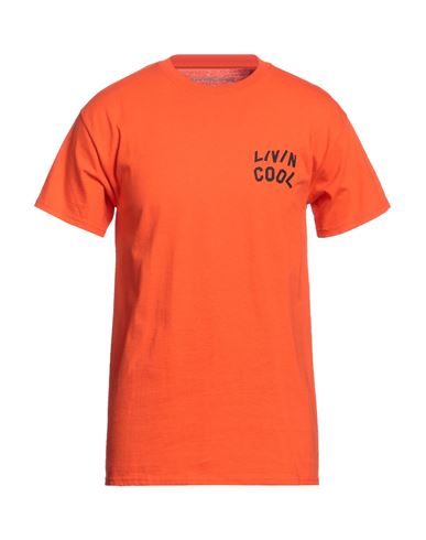 Livincool Man T-shirt Orange Size Xl Cotton