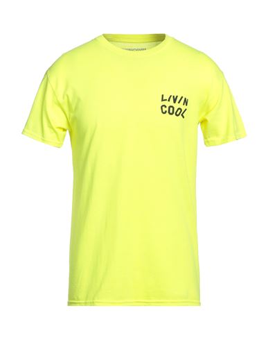 Livincool Man T-shirt Yellow Size L Cotton