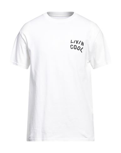 Livincool Man T-shirt White Size L Cotton