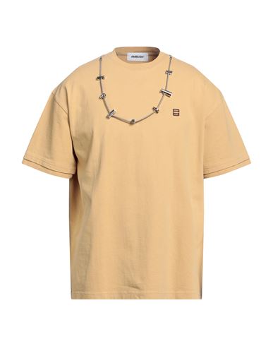 Ambush Man T-shirt Light Brown Size L Cotton, Polyester In Beige