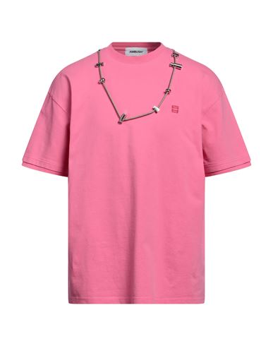 Shop Ambush Man T-shirt Fuchsia Size L Cotton, Polyester In Pink