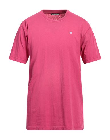 Acne Studios Man T-shirt Magenta Size Xxl Cotton
