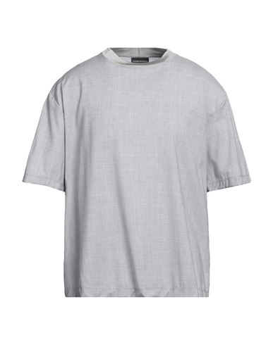 Emporio Armani Man T-shirt Light Grey Size S Virgin Wool, Viscose