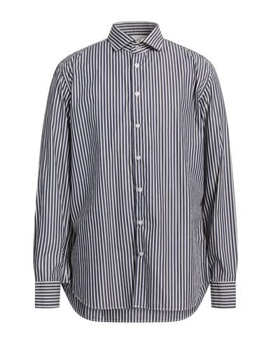 Bastoncino Man Shirt Navy Blue Size 17 ½ Cotton