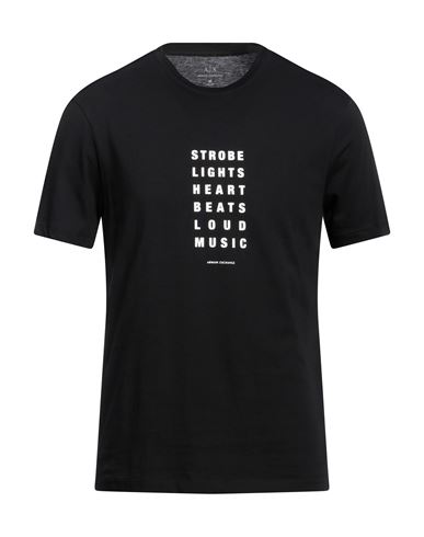 Armani Exchange Man T-shirt Black Size M Cotton